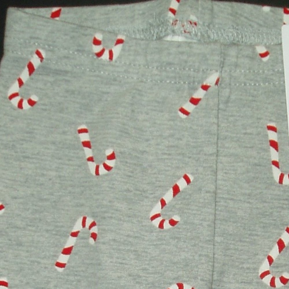 3M Christmas Leggings Little Girls Candy Cane Long Pant Trousers Holiday - Picture 2 of 4